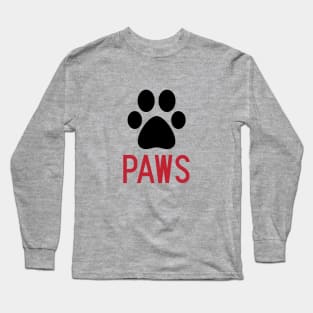 PAWS - A DOG'S FOOTPRINT Long Sleeve T-Shirt